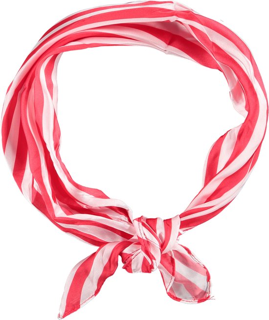 Apollo - Feest Bandana - Bandana sjaal - rood-wit - one size - Bandana dames - Bandana Heren - Carnaval - Carnaval accessoires - Feestkleding Apollo