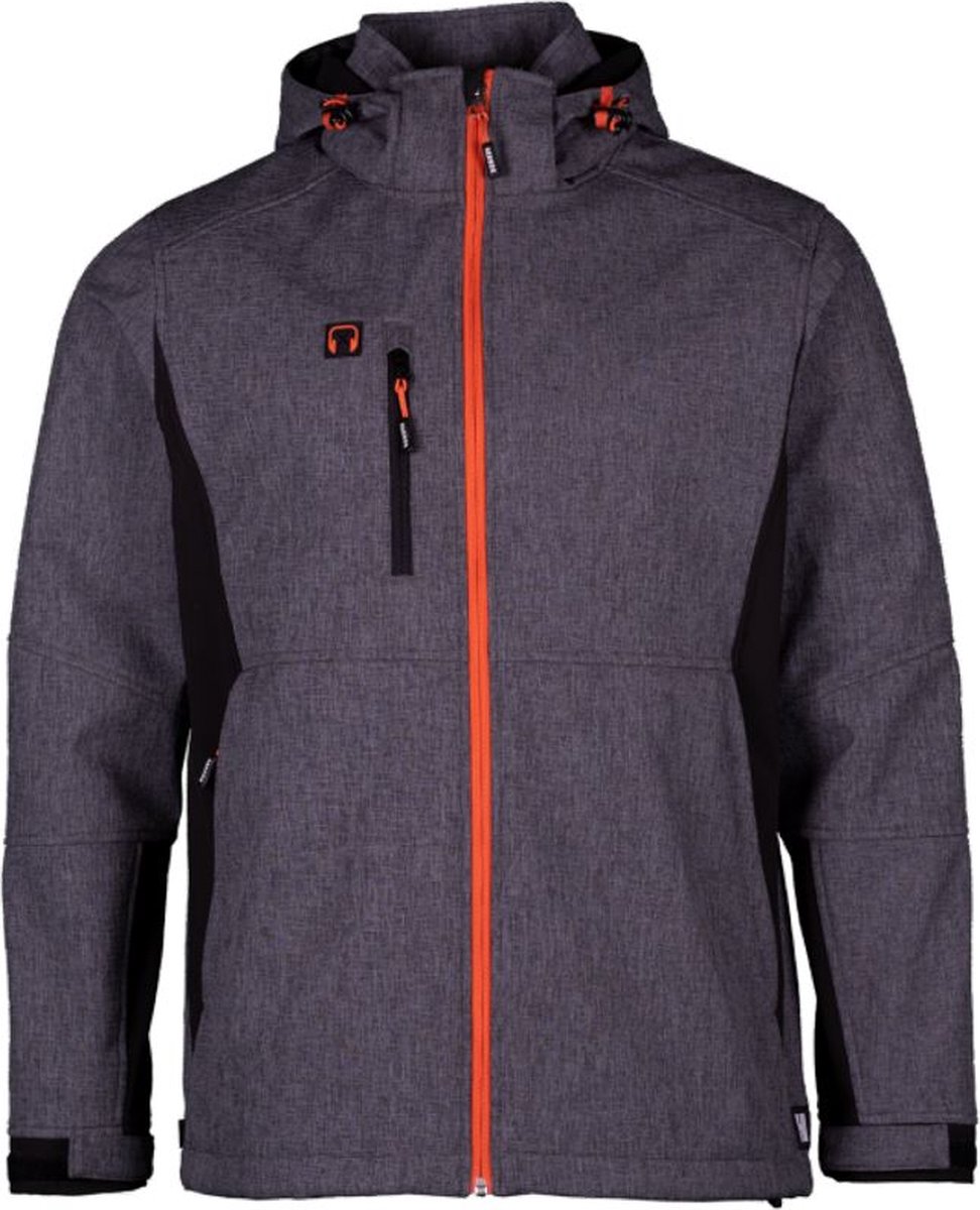 Herock Walder Reflecterende softshell jas - Antraciet/Zwart - Maat S - Experts