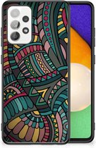 Hoesje Bumper Geschikt voor Samsung Galaxy A52 | A52s (5G/4G) Telefoon Hoesje met Zwarte rand Aztec