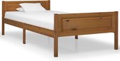 Decoways - Bedframe massief grenenhout honingbruin 100x200 cm