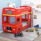 Decoways - Stapelbed Londense bus MDF rood 90x200 cm