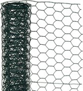 Decoways - Nature Gaas zeshoekig 1x5 m 13 mm kunststof gecoat staal groen