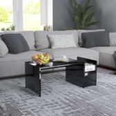 Decoways - Salontafel 90x45x35 cm spaanplaat hoogglans zwart