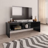 Decoways - Tv-meubel 120x40x40 cm spaanplaat hoogglans zwart