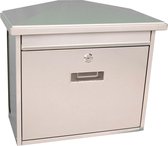 V-Part wandbrievenbus Zamoran 20,5 x 34,5 cm staal zilver