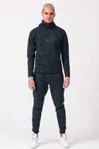 Heren trainingspak slim fit kleur antraciet maat L