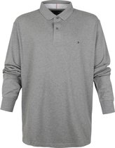 Tommy Hilfiger - Big and Tall Long Sleeve Poloshirt Grijs - 3XL - Regular-fit