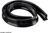 Lariwo Sanitair® Siliconen waterkering hoog 200cm zwart douche douchebak douchegordijn wc toilet wasbak waterstopper waterdorpel waterdrempel