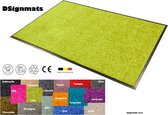 Wash & Clean vloerkleed / entree mat, droogloop, ook voor professioneel gebruik, kleur "Lime" machine wasbaar 30°, 150 cm x 90 cm.