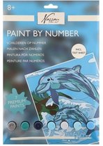 Schilderen op nummer dolfijn 33,5x23,8cm