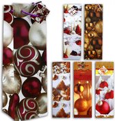 12 stuks papieren fles verpakkingen kerst 34x11 cm