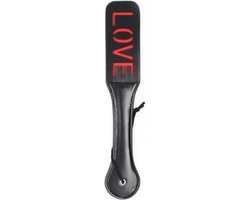 Paddle met LOVE Tekst | Double Spank | Leder