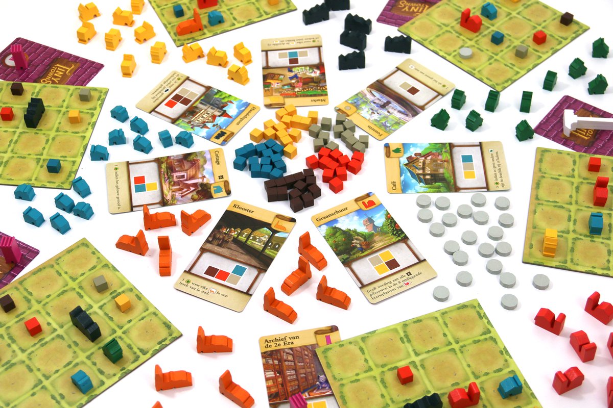 White Goblin Games - Tiny Towns - familiespel - 1 tot 6 spelers - 45 minuten - Vanaf 10 jaar - Plan slim en bouw een bloeiende stad — afbeelding 6