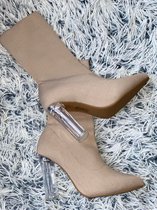 Nude-high heels-laarsjes-maat 38