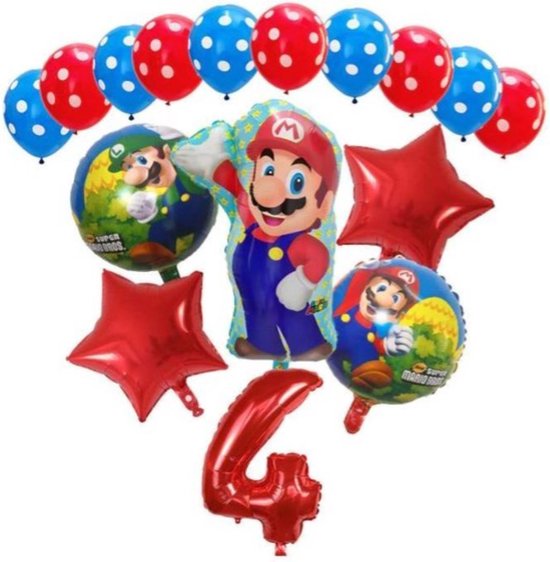 Super Mario - ballon set - thema - ballonnen - 4 jaar