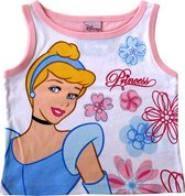 Disney Princess Meisjes Topje - Wit Roze - Prinses Assepoester - Maat 104