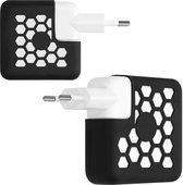 kwmobile beschermhoes voor laptop oplader - Compatibel met Apple MacBook Air 13.3" (2018 / 2020) / MacBook Retina 12" - Siliconen cover case in zwart
