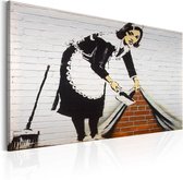 Schilderij - Maid in London by Banksy.
