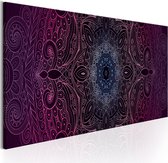 Schilderij - Purple Mandala.