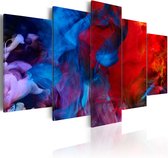 Schilderij - Dance of Colourful Flames.