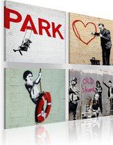 Schilderij - Banksy - stedelijke inspiratie.