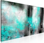 Schilderij - Turquoise Fog (1 Part) Narrow.