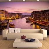 Fotobehangkoning - Behang - Vliesbehang - Fotobehang - Stad van de Liefde - Venetië in de nacht - Italië - 400 x 309 cm