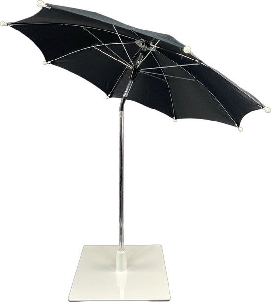 kennisgeving auteur Sada Tafel parasol Zwart van WDMT | mini parasol balkon | strandparasol | parasol  met voet... | bol.com