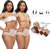 Boob Tape Incl. Nipple Covers – BH accessoire – Borst Push Up - Fashion Tape – lift - 5m lang beige