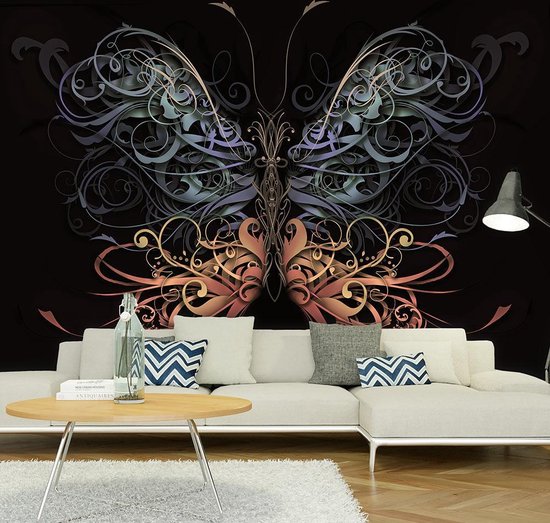 Fotobehang, marmer, roze, blauw, abstract, steenlook, stenen wand, woonkamer, slaapkamer, vliesbehang, UV-bestendig, montageklaar (14147, V4 (254x184