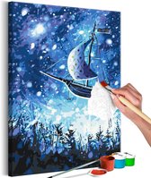 Doe-het-zelf op canvas schilderen - Flying Ship.