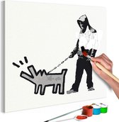 Doe-het-zelf op canvas schilderen - Dog Barking.