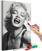 Doe-het-zelf op canvas schilderen - Laughing Marylin.