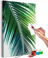 Doe-het-zelf op canvas schilderen - Green Plume.