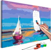 Doe-het-zelf op canvas schilderen - Sea Landscape.