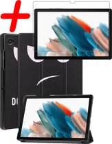 Hoesje Geschikt voor Samsung Galaxy Tab A8 Hoes Case Tablet Hoesje Tri-fold Met Screenprotector - Hoes Geschikt voor Samsung Tab A8 Hoesje Hard Cover Bookcase Hoes - Don't Touch Me.