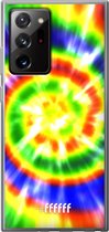 6F hoesje - geschikt voor Samsung Galaxy Note 20 Ultra -  Transparant TPU Case - Hippie Tie Dye #ffffff