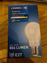 Livarnolux LED-Filamentlamp 8W 806 lumen