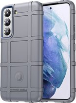 Samsung Galaxy S22 Hoesje - Mobigear - Rugged Shield Serie - TPU Backcover - Grijs - Hoesje Geschikt Voor Samsung Galaxy S22