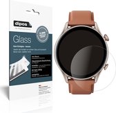 dipos I 2x Pantserfolie mat compatibel met Amazfit GTR 3 Pro Beschermfolie 9H screen-protector (expres kleiner dan het glas omdat het gebogen is)