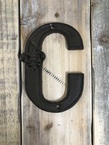 Smaakvolle letter "C" voor uw huismuur, antieke huisnummeruitbreiding