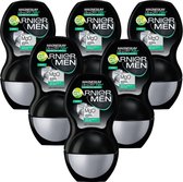 GARNIER Magnesium Ultra Dry 72H Deodorant 6 x 50 ml - Langhoudend Deo Roller - Ultra Droog Anti Transpirant Mannen - Antiperspirant - Valentijnsdag Cadeau Voor Mannen