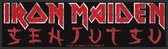Iron Maiden Patch Senjutsu Logo Super Strip Zwart/Rood