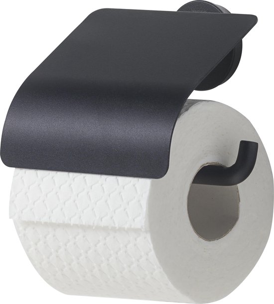 Tiger Urban - Porte-rouleau papier toilette avec rabat - Noir