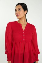 Cassis Dames Hemd met smokwerk - Blouse - Maat 48