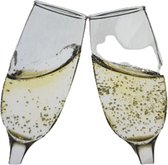 Servetten Oud en Nieuw Champagneglas - Papier - Multicolor - 33 x 33 cm - Maat S - Set van 20 - Oud en Nieuw - New Year - Happy new year