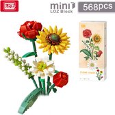 LOZ Mini Bloemen Tuintje - 568 onderdelen - miniblokken - 3d Puzzel - Bouwdoos
