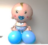 Folie ballon baby geboorte babyshower - tafeldecoratie doe het zelf set – folieballon baby boy -65cm.