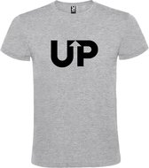 Grijs T-Shirt met “ UP “ logo Zwart Size XXXXL