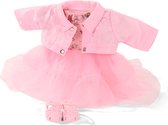 Götz poppenkleding roze kledingset jack, jurk en sandaaltjes voor pop van 30-33cm